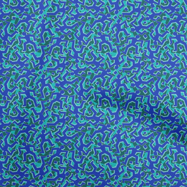 oneOone Cotton Flex Medium Blue Fabric Abstracts Craft Projects Decor Fabric Printed By The Yard 40 Inch Wide