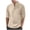 Khaki, variant on Posijego Men's Cotton Linen Shirts Solid Color Button Summer Casual Long Sleeve Vacation Beach Shirt for Men