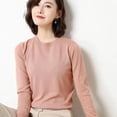 thumbnail image 1 of LNGOOR Chandail pour Femmes 2024 Col Rond Manches Longues Automne Hiver Pulls Mode Chandails Coréens Chandails de Base Chandails Ajustés en Tricot Chandails, 1 of 7