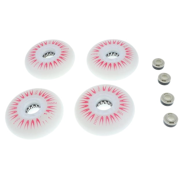 4 Pcs Roulettes Lumineuses à DEL Patins à Roulettes 76 mm