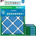 thumbnail image 1 of Filterbuy 18x20x1 Air Filter MERV 13 Health Defense, HVAC AC Furnace Air Filters Replacement (6-Pack), 1 of 9