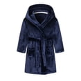 thumbnail image 1 of Splozh Newborn Cute Flannel Hooded Robe Boys Girls Fashion Bathrobe Soft Robe Hooded Robe Cloth Cotton Bathrobe Navy,3-4 Years, 1 of 5