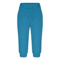 thumbnail image 4 of Timegard Womens Sweatpants Capri Pants Cinch Bottom Solid Color Cropped Joggers Workout Pants with Pockets, 4 of 6