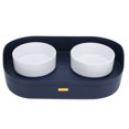 thumbnail image 1 of Cat And Dog Double Bowl, Large Capacity Anti Overturning Removable Feeding Bowl  For Pet Blue, 1 of 8
