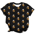 thumbnail image 3 of T-shirt Décontracté à Manches Courtes pour Homme avec Imprimé Bière, Col Rond Confortable, Tee pour Usage Quotidien Printemps Été Automne, Haut Basique, 3 of 3