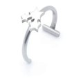 thumbnail image 1 of SNNROO Bague de Lèvre Cœur Étoile Réglable Multi-style Faux Labret Bijou de Perçage Corporel - Argent D, 1 of 9