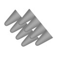 thumbnail image 1 of 8pcs Tablet Pencil Penpoint Protector Pen Point Protective pen silicone Silicone Cap Case Tablet Pencil Accessories, Grey, 1 of 7