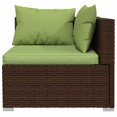 thumbnail image 2 of vidaXL 4 Piece Garden Lounge Set with Cushions Poly Rattan Brown, 2 of 5