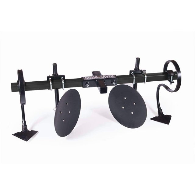 Heavy Hitch Multi-Purpose Disc Cultivator Garden Bedder 3- Point Attachment with S-Tines Powdercoated in Black | USA Made for Compact/Sub-Compact Tractors