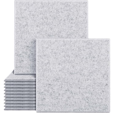 Staron Sound Proofing Acoustic Panel under $5! Self-Adhesive Noise Insulation Board, High Density Sound Absorbing Tile for Home Office Studio Recording Room, Easy Install, 30x30cm (Gray)