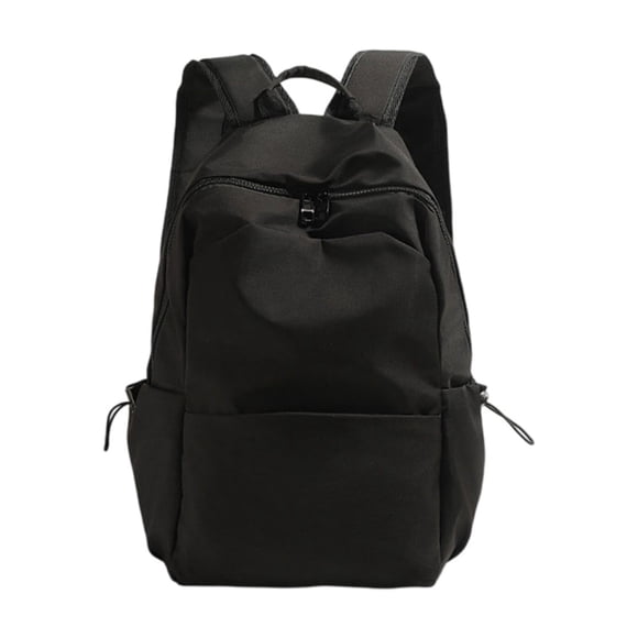 F-039 Black Unisex Backpack Large Capacity Travel Bag Lightweight Durable School Bookbag For Students Commuting Daypack 400G