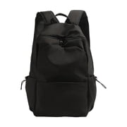 F-039 Black Unisex Backpack Large Capacity Travel Bag Lightweight Durable School Bookbag For Students Commuting Daypack 400G