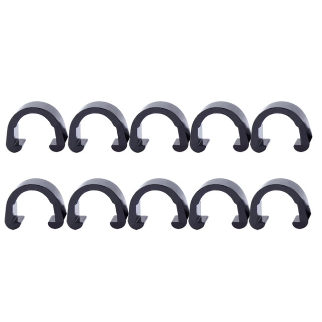 10PCS Wire Clamps Tubing Clips Mountain Bike C Shaped Buckle Bike Line Pipe Fixing Pipe Clamp Line Clips Bike Brake Line Buckle (Black)