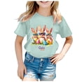 thumbnail image 4 of Chandails pour Tout-Petits Garçons Manches Courtes Tenue de Pâques Imprimé de Pâques Décontracté Col Rond T-Shirts Basiques Chandails Mignons pour Filles 5T, 4 of 4