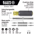 thumbnail image 2 of Klein Tools 32500MAG Tournevis Magnétique Multi-Bits / Tourne-Écrou, Outil Multi 11-en-1 avec 8 Embouts, 3 Tailles de Tourne-Écrou, Poignée à Prise Coussinée, 2 of 5
