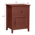 thumbnail image 3 of Costway Table de Chevet avec Tiroir Table d'Appoint Bout de Canapé Armoire de Rangement Cerisier, 3 of 10