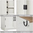 thumbnail image 2 of FAGAGA Armoire de Bar à Café Moderne avec Rangement, Buffet de Cuisine 36 Pouces avec Porte de Rangement, Buffet en Bois Style Ferme avec Tiroir pour Cuisine, Salle à Manger, Salle de Réception / Blanc, 2 of 8
