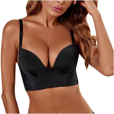 Timegard Push up Bras for Women High Support Adjustable Spaghetti Strap Bras Fashion Seamless Bralette