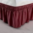 thumbnail image 2 of PiccoCasa Bed Skirt Polyester Elastic Wrap Around Dust Ruffle, Twin Burgundy, 2 of 10