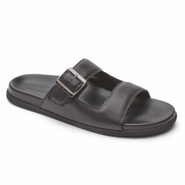 Rockport Men DARRON BUCKLE SLIDE BLACK SANDAL