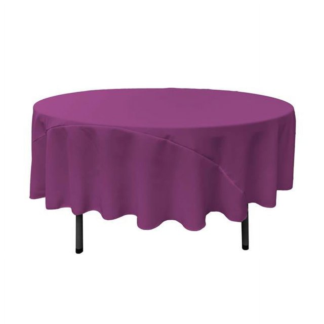 LA Linen TCpop90R-MagentaP81 Polyester Poplin Tablecloth, Magenta - 90 in. Round