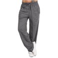 thumbnail image 1 of Clearance Womens Pants Petite Sports Solid Color Trousers Jogging Sweatpants Jogger Pants, 1 of 5