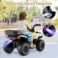 thumbnail image 4 of Gymax 6V Kids Ride On ATV w/ Music & Spray Function USB Port Storage Box Toy Car khaki, 4 of 10