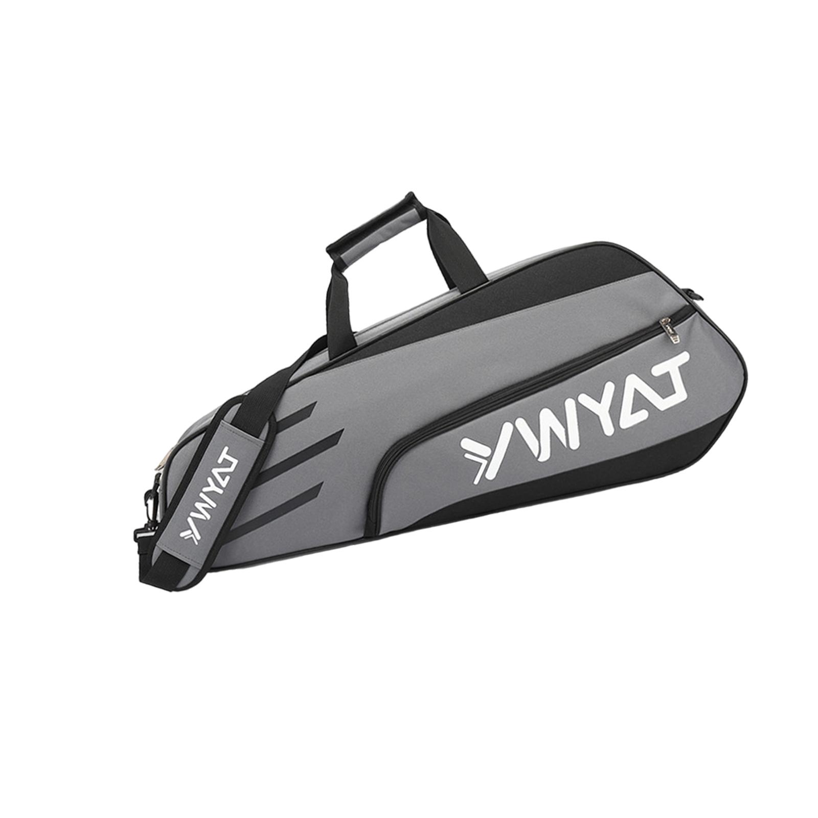 jinwen Badminton Racquet Bag Gym Bag Sports Equipment Bag Portable Racket Carry Bag Gray Black