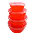 Food Storage Containers, Stackable Plastic Bowls with Lids Stackable Storage Bowls, Airtight Plastic Food Containers, Salad Storage Bowls, Meal Prep Plastic Bowls Space-Saving Round Containers