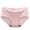 Pink-a, variant on Mrat Cute Panties Women's New High-Waist Briefs Postpartum Belly-Up Hip Panties Satin Panties S-201 Purple M