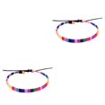 thumbnail image 4 of yingyy Bohemian Style Bracelets Adjustable Braided Men Women Anklet Daily Wear 2Set, 4 of 6