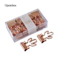 thumbnail image 4 of Baohd 1/2/3/5 12x Documents In Order - Metal Binder Clips For Elliot Folder Widely Shape Metal Binder Clips Cactus - Rose gold 1 Pc, 4 of 6