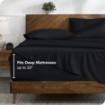 thumbnail image 3 of Bare Home 22" Extra Deep Pocket Sheet Set - Premium 1800 Collection - Ultra-Soft - Full, Black, 3 of 8