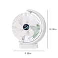 thumbnail image 3 of EGNMCR Desk Fan Rechargeable, USB Battery Operated Fan 3 Speed, Small Box Fan For Bedroom Office Home,, 3 of 7