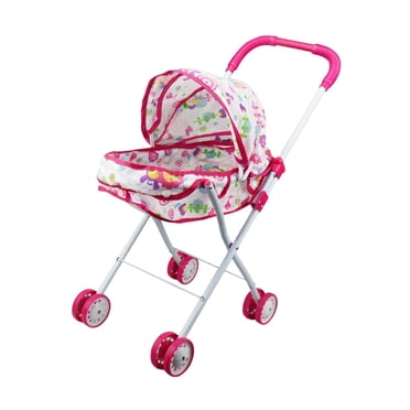 Tachiuwa Poussette pour Poupée Jouet Éducatif Miniature Chariot Poussoir pour Enfants Petites Filles