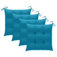 thumbnail image 3 of vidaXL Garden Chairs with Light Blue Cushions 3 pcs Solid Teak Wood, 3 of 12