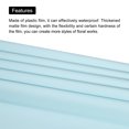 thumbnail image 4 of Unique Bargains Double Sided Color Flower Wrapping Paper Light Blue+Gold 22.8'x22.8' Waterproof 10 Pack, 4 of 5