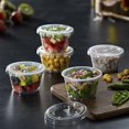 thumbnail image 2 of CHUANK 4 oz Plastic Clear Disposable Portion Cups with Lids for Sauce Cup BPA Free, 2 of 10