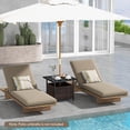 thumbnail image 2 of Costway Brown Rattan Wicker Steel Side Table Deck Garden Patio Pool Furniture, 2 of 10