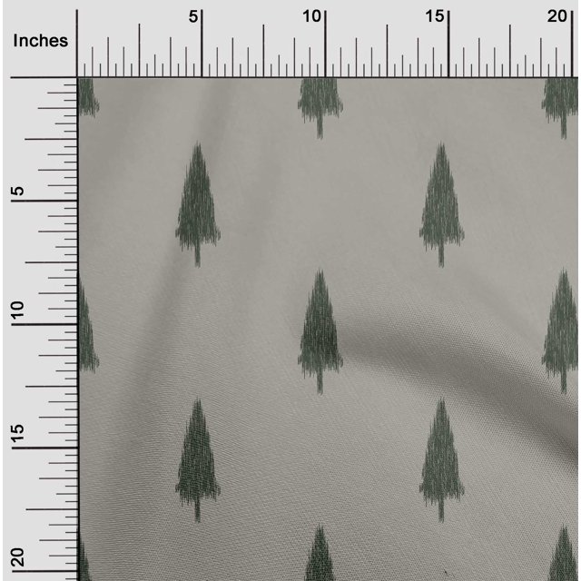 oneOone Cotton Poplin Fabric Tree Ikat Decor Fabric Printed BTY 56 Inch Wide