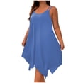 thumbnail image 2 of Ounisa Robe Camisole Midi Fluide Sans Manches à Encolure Dégagée et Ourlet Asymétrique pour Femme Grande Taille, 2 of 8