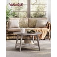 thumbnail image 2 of VASAGLE Round Coffee Table, 2 Tier Coffee Table with Storage, for Living Room, 31.5 x 17.7 Inches, Easy to Assemble, Heather Greige, 2 of 6