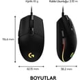 thumbnail image 5 of Logitech G102 Mouse USB Wired Gaming Mouse 8000 DPI Rainbow Optical Effect Screen For PC/Mac Computer and Laptop - White, 5 of 5