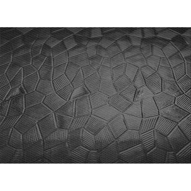 Ahgly Company Machine Washable Indoor Rectangle Transitional Charcoal Black Area Rugs, 7' x 10'