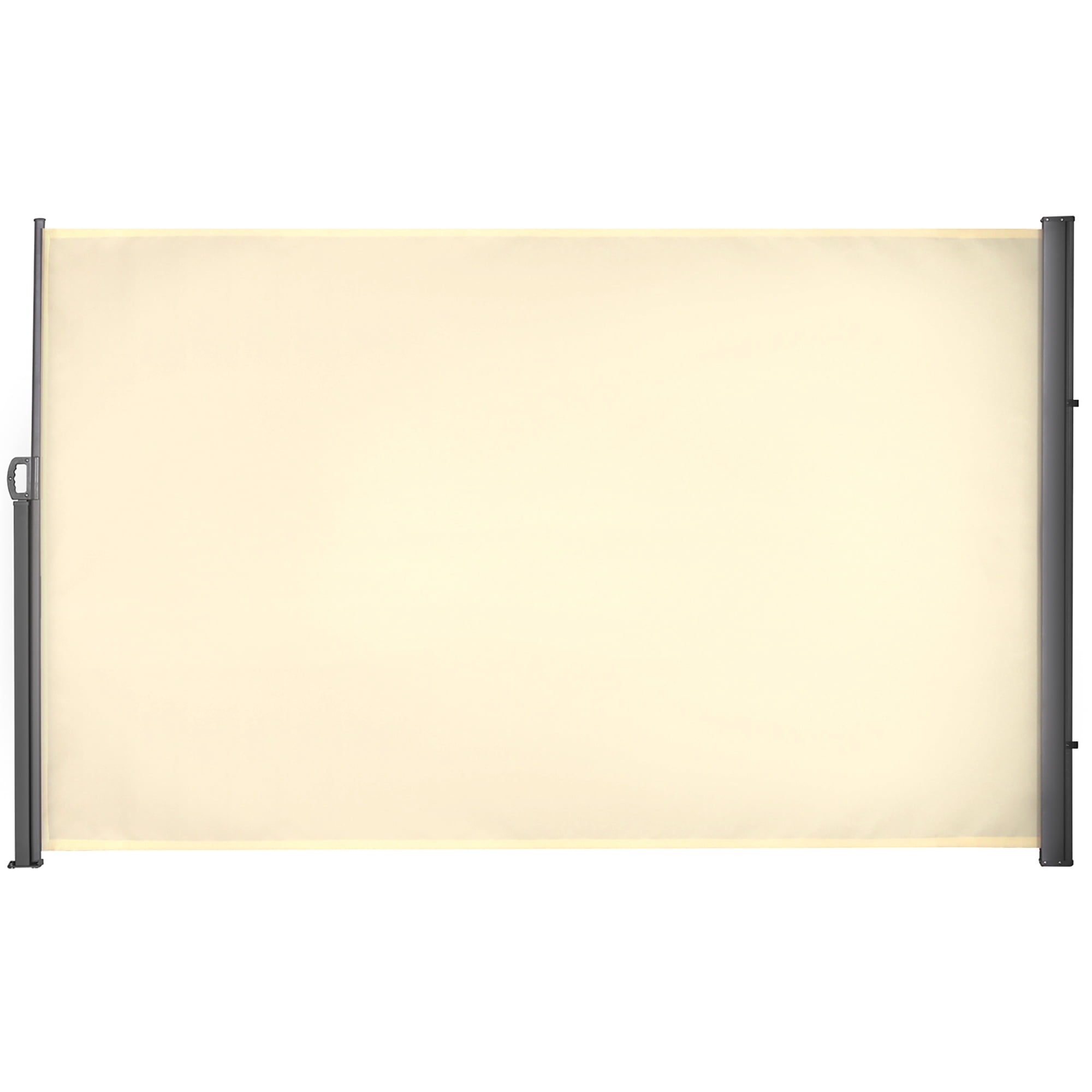 Outsunny 118" x 71" Retractable Side Awning Folding Privacy Screen Cream