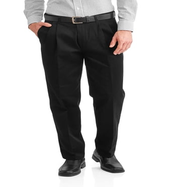JUNWELL Pantalon en Sergé Plissé Résistant aux Plis pour Hommes et Grands Hommes