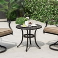 thumbnail image 1 of Costway 24" Patio Side Table with Adjustable Footpads Round Cast Aluminum End Table, 1 of 9