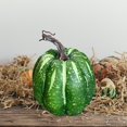 thumbnail image 3 of Citrouille en Mousse, Citrouille Artificielle, Citrouille Décorative de Récolte, Citrouille de Simulation Ronde Verte, 3 of 8
