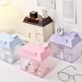 thumbnail image 3 of Boîte de Rangement de Papeterie Visible Plusieurs Grilles Forme Maison Bureau Articles Divers Conteneur de Rangement Fournitures Ménagères, 3 of 8