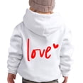 thumbnail image 3 of FAOWME Sweat à Capuche à Manches Longues pour Enfants Imprimé Lettre Léger Blanc 9-10 Ans, 3 of 6